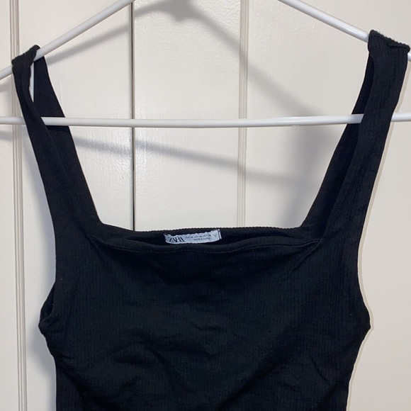 Zara Medium Black Ribbed Bodysuit - Picture 4 of 9